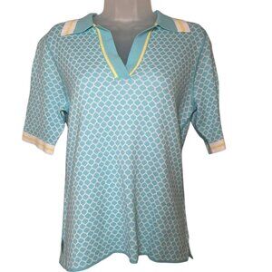 Elle Collection Aqua Reversible Sweater Top Size Small NWT